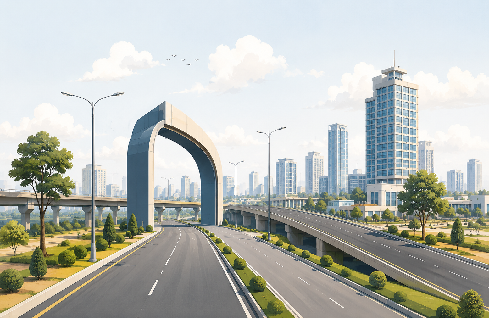 Yamuna Expressway plotted land corridor